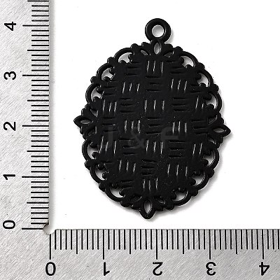 Electrophoresis Alloy Oval Pendant Cabochon Settings X-PALLOY-Q304-50-NR-1