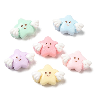 Cartoon Opaque Resin Cabochons RESI-C039-01B-1