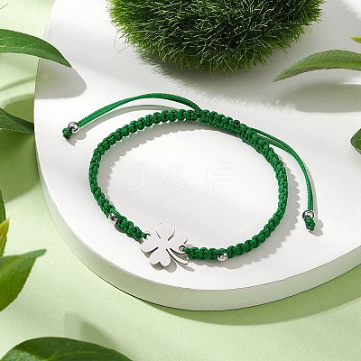 Braided Nylon Cord Adjustable Bracelets BJEW-JB11597-05-1