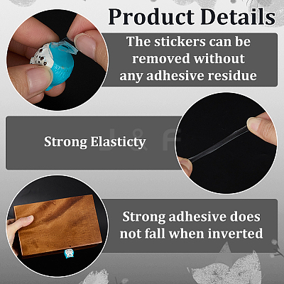 Square Acrylic Duble Sided Stickers DIY-WH0678-62A-1