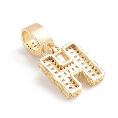 Brass Micro Pave Cubic Zirconia Pendants ZIRC-G165-13G-H-1