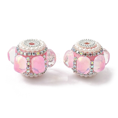 Sparkling Acrylic Rhinestone Beads CLAY-NH0003-01S-1