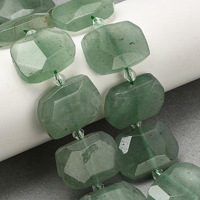 Natural Green Aventurine Beads Strands G-P434-25-1