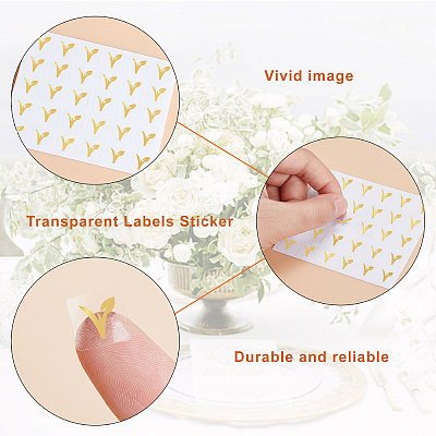 80 Sheets 4 Patterns PVC Waterproof Self-Adhesive Sticker Sets STIC-OC0001-10D-1
