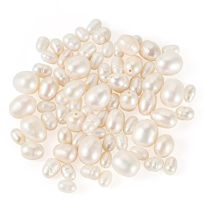75Pcs 4 Styles Natural Cultured Freshwater Pearl Beads PEAR-TA0001-21-1
