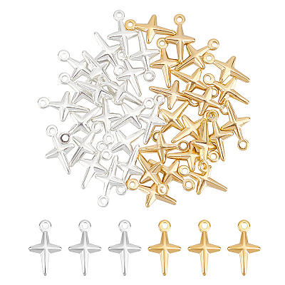 40Pcs 2 Colors Brass Charms KK-UN0001-59-1