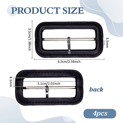 4Pcs Leather Buckles FIND-PH0038-70C-1