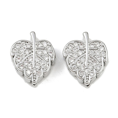 Brass Micro Pave Cubic Zirconia Multi-Strand Links KK-F906-21P-1