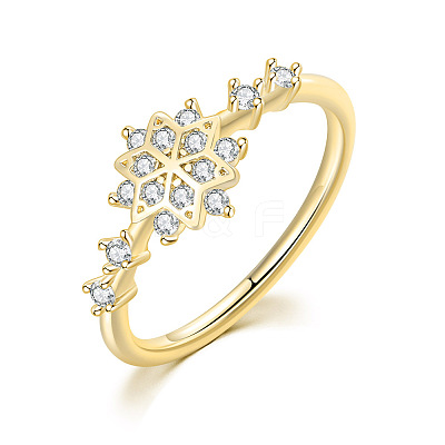 Brass Micro Pave Clear Cubic Zirconia Finger Rings FS-WGF1294-02-1
