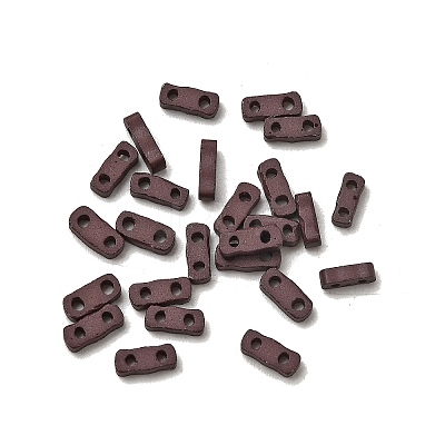 2-Hole Baking Paint Glass Seed Beads SEED-S023-17A-07-1