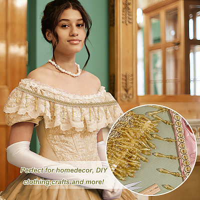 5.6~5.7M Polyester Fringe Lace Trims SRIB-GA0001-06-1