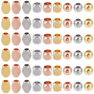 180Pcs 9 Styles Brass Beads KK-BBC0025-82-1