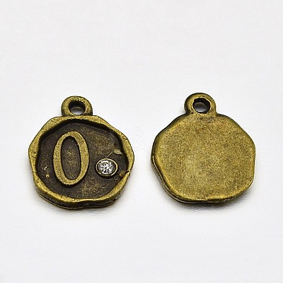 Antique Bronze Plated Alloy Rhinestone Charms LS-ALRI-J153-00-NF-1