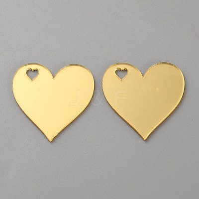 Mirror Surface Acrylic Pendants MACR-WH0011-06A-01-1