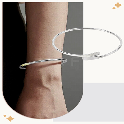 1Pc Alloy Plain Bangles for Women BJEW-LP0004-08P-1