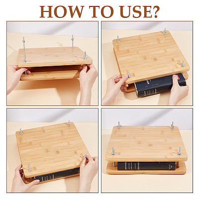 Wooden Book Binding Spacer Tools AJEW-WH0270-240-1