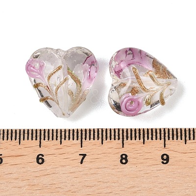 Handmade Gold Sand Lampwork Beads LAMP-L083-01-1