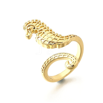 Brass Cuff Rings for Women RJEW-F184-08I-G-1