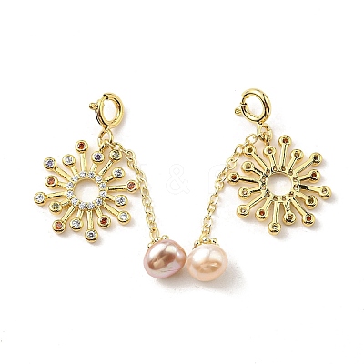 Natural Freshwater Pearl Pendant Decorations SSHEL-R050-06G-1
