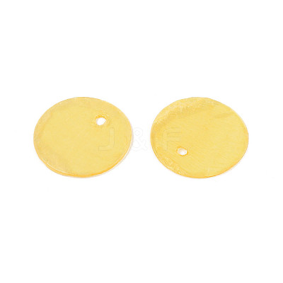 Spray Painted Natural Capiz Shell Disc Charms BSHE-T014-02G-1