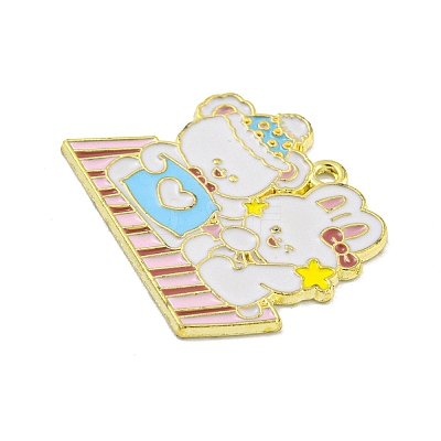 Cartoon Alloy Enamel Pendants ENAM-Z015-04G-03-1