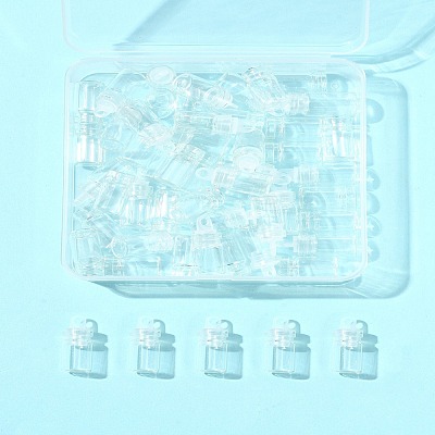 50Pcs Glass Bottle Pendant Decoration BOTT-FS0001-06-1