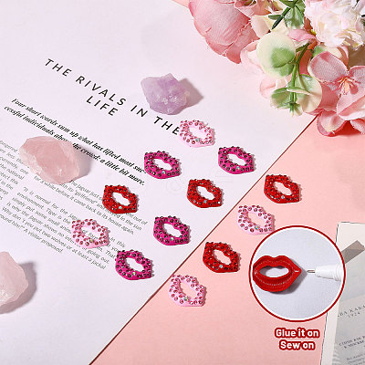 12Pcs 3 Colors Alloy Rhinestone Cabochons ALRI-CA0001-16-1