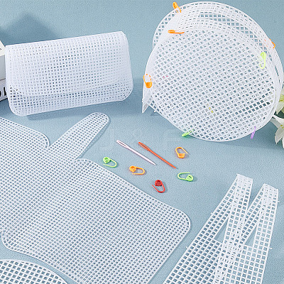 6 Bags 2 Styles DIY Plastic Knitting Crochet Bag Making Kits DIY-CP0012-63-1