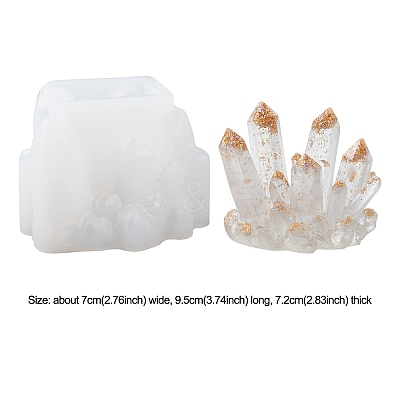 DIY Crystal Cluster Display Decoration Silicone Molds DIY-YWC0003-02A-1