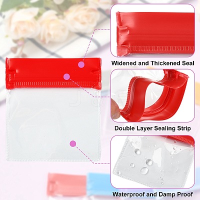 35Pcs 7 Colors Transparent EVA Packaging Resealable Bags ABAG-TA0002-29B-1