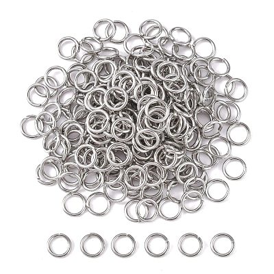 Tarnish Resistant 304 Stainless Steel Open Jump Rings STAS-E067-08-8mm-1
