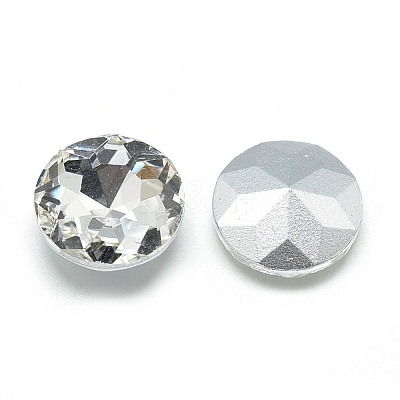 Pointed Back Glass Rhinestone Cabochons RGLA-T029-25mm-01-1