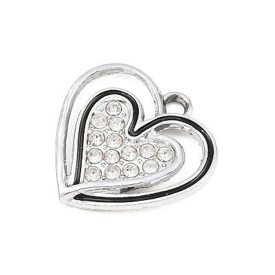 Alloy Rhinestone Pendants RB-CBA332B-07E-P-1