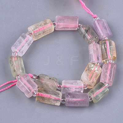 Natural Multi Color Quartz Beads Strands X-G-S345-8x11-016-1