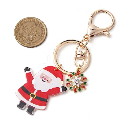 Christmas Theme Printed Acrylic Pendants Keychain KEYC-JKC00887-1