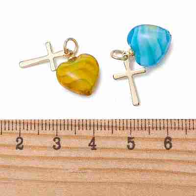 Glass Charms PALLOY-JF05890-1