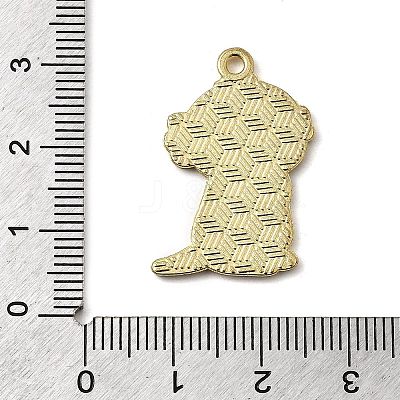 Golden Plated Alloy Enamel Pendants ENAM-L049-02G-01-1