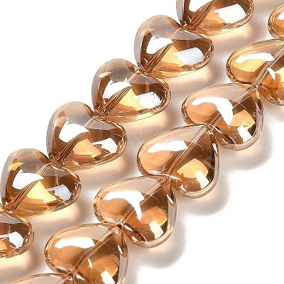 Electroplate Glass Beads Strands EGLA-B008-01A-PL03-1