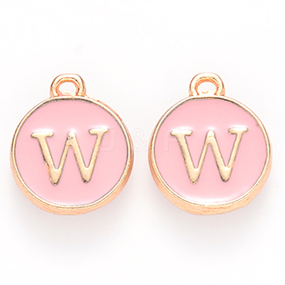 Golden Plated Alloy Enamel Charms X-ENAM-S118-07W-1