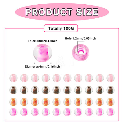 100G Transparent Glass Round Seed Beads SEED-TA0001-44A-1