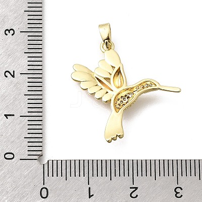 Brass Clear Cubic Zirconia Pendants KK-B187-01G-02C-1