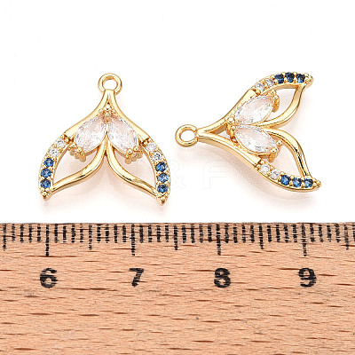 Brass Micro Pave Cubic Zirconia Pendants X-KK-N261-103G-1
