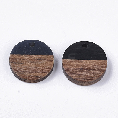 Resin & Walnut Wood Pendants X-RESI-S358-02C-08-1-1