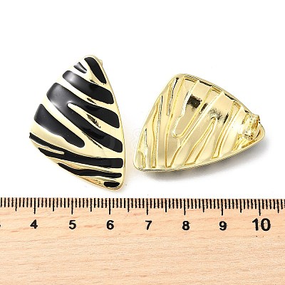 Alloy Enamel Stud Earrings EJEW-V010-01G-01-1