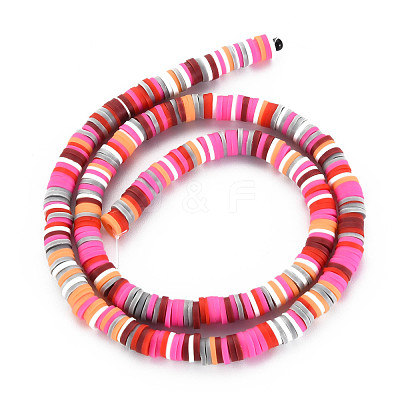 Handmade Polymer Clay Bead Strands CLAY-N011-53-1