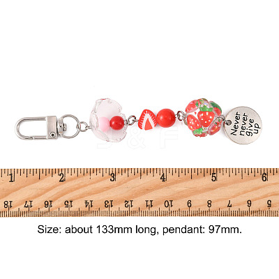 Handmade Polymer Clay & Acrylic & Resin & Glass Pendant Decorations KEYC-FS00037-06-1