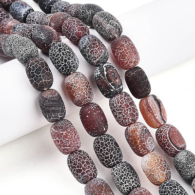 Natural Weathered Agate Beads Strands G-N344-42B-1