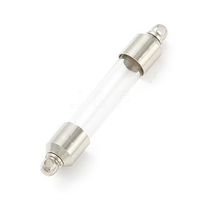 Transparent Glass Vial Pendant Normal Link Connectors GLAA-D004-03P-01-1