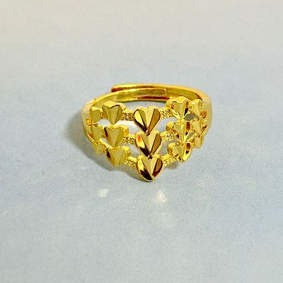 Brass Adjustable Finger Rings FS-WGF67D5-02-1