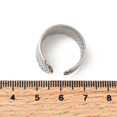 304 Stainless Steel Open Cuff Rings RJEW-H261-02P-1